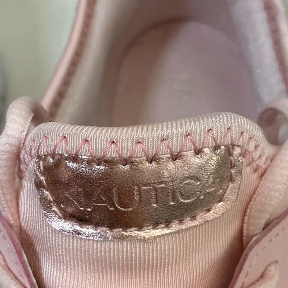 Nautica Girls Pink Lace Up Lightweight Sneakers US 4 UK 3 EU 36